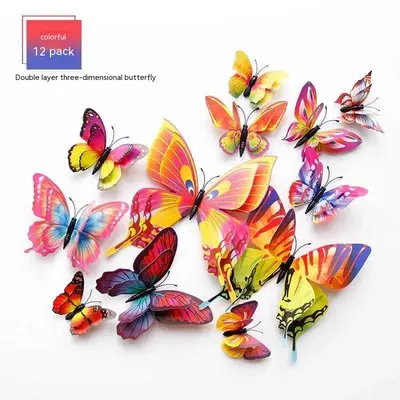Creative Home Decorative Wall Sticker | Color: Colorful Double Layer