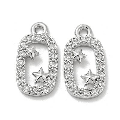 Brass Micro Pave Cubic Zirconia Pendant