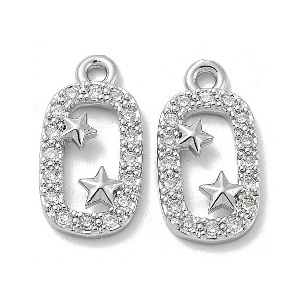 Brass Micro Pave Cubic Zirconia Pendant