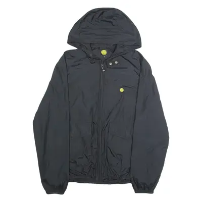 PRETTY GREEN Mens Rain Jacket Black Hooded M