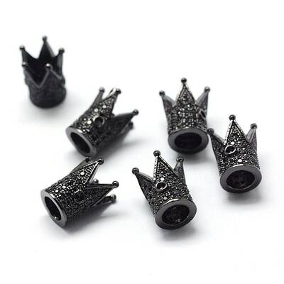 Rack Plating Brass Cubic Zirconia Beads