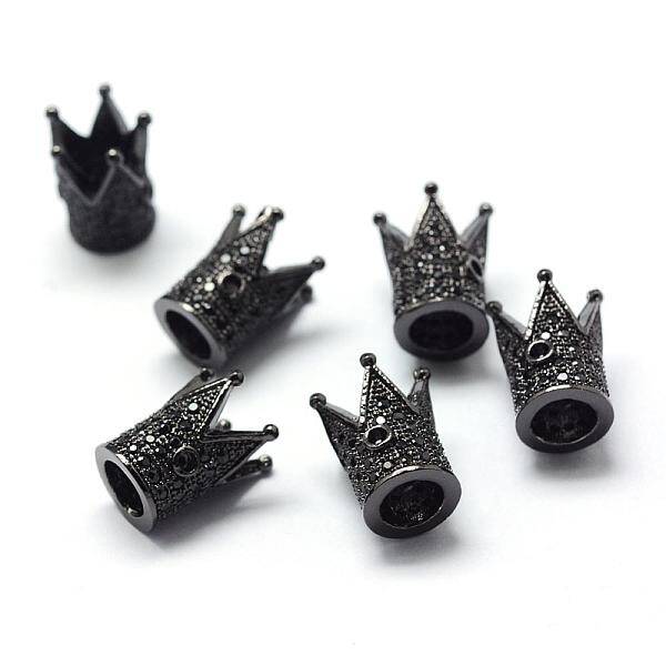 Rack Plating Brass Cubic Zirconia Beads