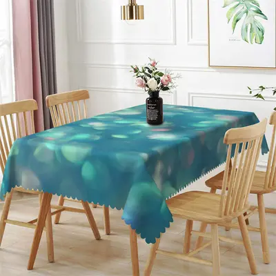 Blue Light Spots Simple Modern Rectangle Tablecloth - Aperturee