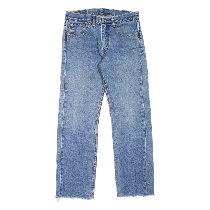 LEVI'S 505 Jeans Mens Blue Regular Straight Stone Wash W30 L30