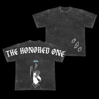 Retro Heavy Gojo Satoru THE HONORED ONE Jujutsu Kaisen Anime Double Printed Vintage Tee Unisex Oversize Anime Manga Washed He...