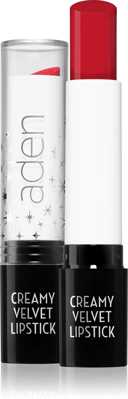 Aden Cosmetics Velvet Cream Lipstick Color 08 Scarlett Heart 3 g