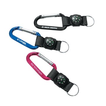 100 Customized Busbee Carabiner with Compass - Aluminum