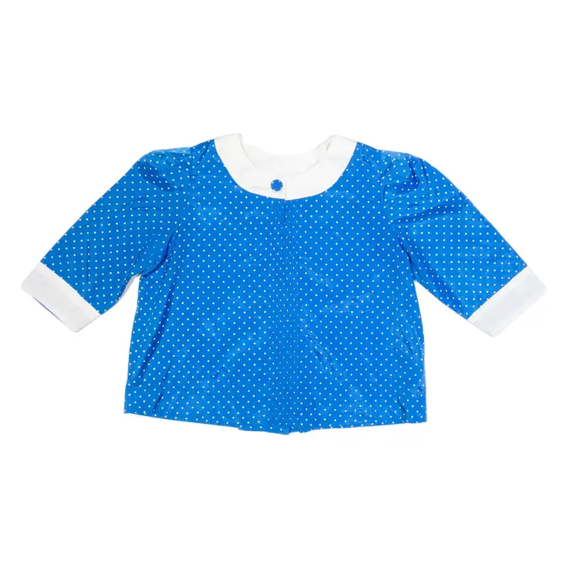 Womens Printed Top Blue Spotted L
