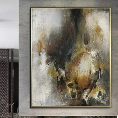 Extra Large Acrylic Painting Colorful Contemporary Wall Art Texture Art Wall Decor | RUNNING AWAY