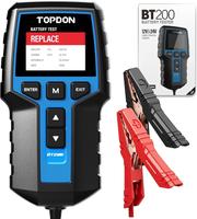 TOPDON BT200 Car Battery Tester 24V 12V Load Tester, 100-2000CCA Automotive Alternator Tester Digital Auto Battery Analyzer C...