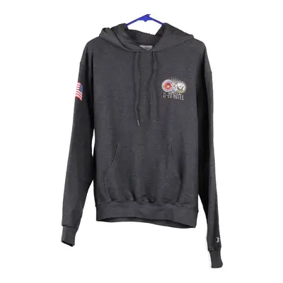United States Marines Champion Graphic Hoodie - Medium Grey Cotton