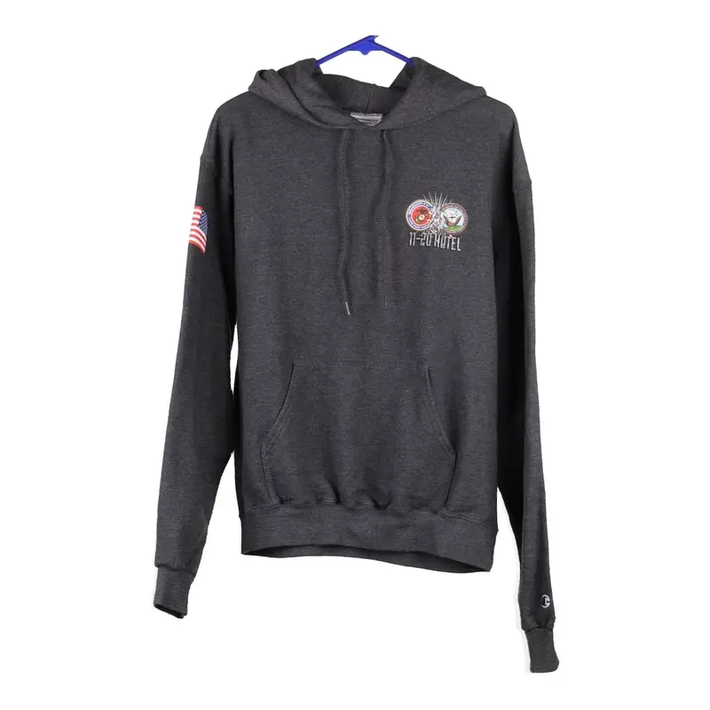 United States Marines Champion Graphic Hoodie - Medium Grey Cotton