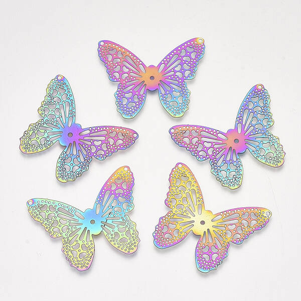 Ion Plating(IP) 201 Stainless Steel Filigree Pendants