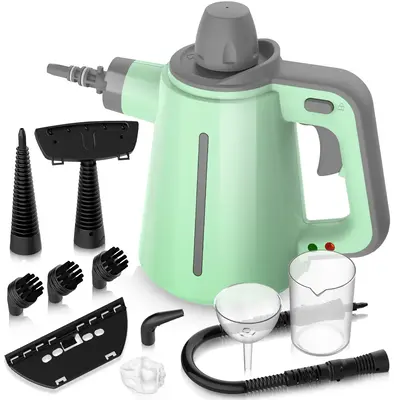 1300W Handheld Steam Cleaner, Pressurized Multi-Surface Steam Cleaner for Home Use with 10pcs Tools and Safety Lock to Remove...