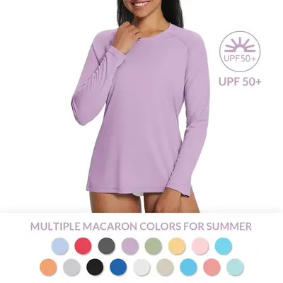 baleaf Women's UPF 50+ Sun Shirts Long Sleeve UV Protection Rash Guard Lightweight Quick Dry Outdoor Hiking Fishing Athletic ...
