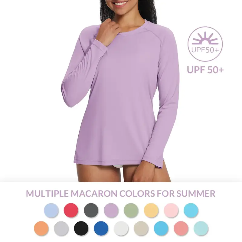 baleaf Women's UPF 50+ Sun Shirts Long Sleeve UV Protection Rash Guard Lightweight Quick Dry Outdoor Hiking Fishing Athletic ...