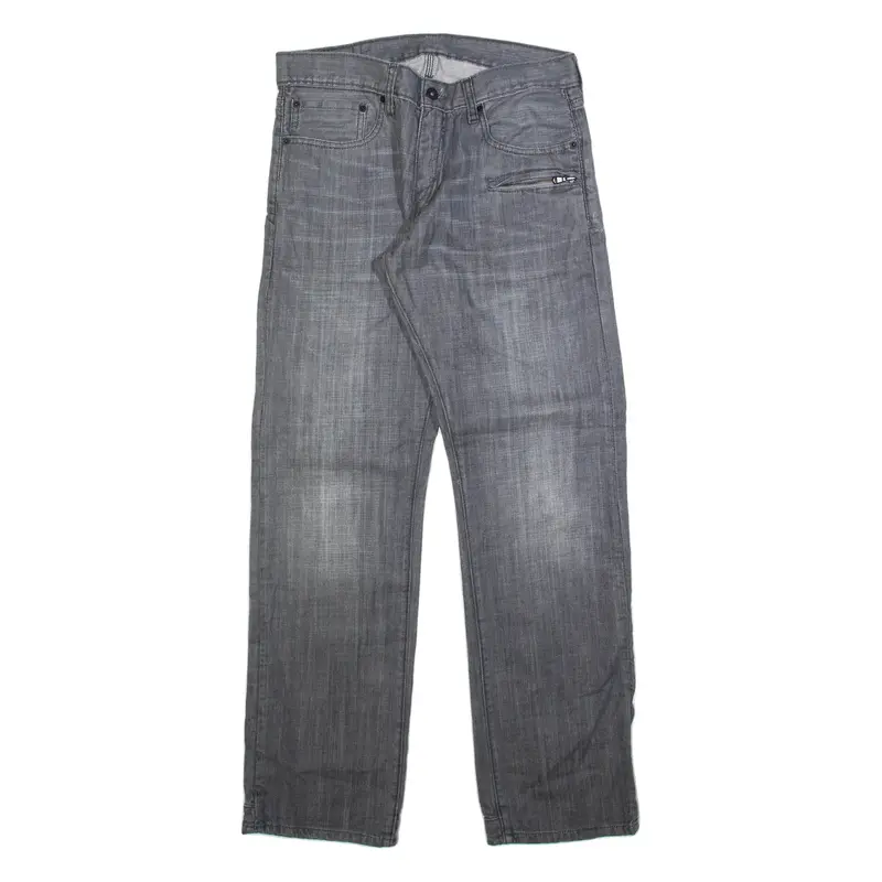 LEVI'S 514 Mens Trousers Grey Slim Straight W32 L32
