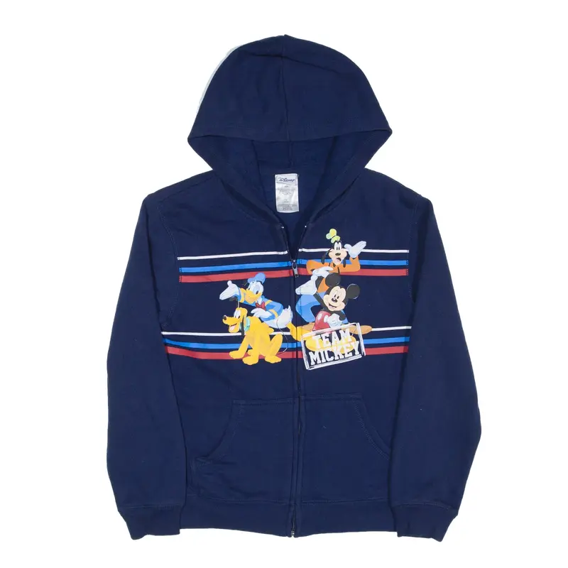 DISNEY Team Mickey Hoodie Blue Full Zip Boys L