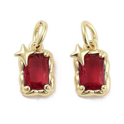 Brass Micro Pave Cubic Zirconia Charms
