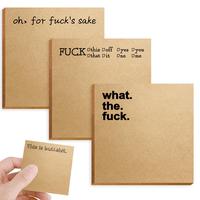 Funny Sticky Note, 4 Counts/set 3*3inch Memo Pad, Post-it Note Novelty Prank Memo Pad, Office Stationery & Supplies, 50sheets...