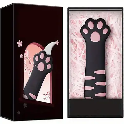 Cute Cat Claw Telescopic Box Knife - Foldable Art Knife, Alloy Steel Blade, Pink Black Cat Claw Design, Manual Storage Handle...