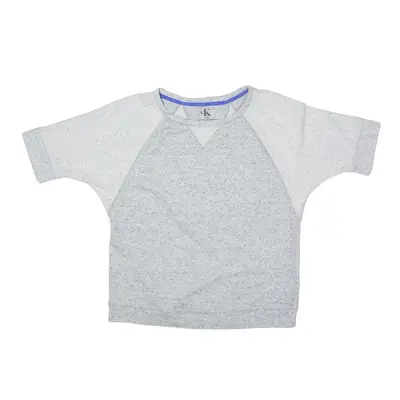 CALVIN KLEIN Short Sleeve Sweatshirt Grey Womens M