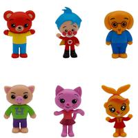 6counts/set  Plim Plim Clown PVC Action Figure Toys For Kid Birthday Christmas Gift
