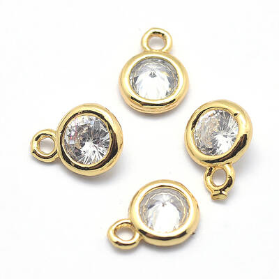 Brass Cubic Zirconia Charms
