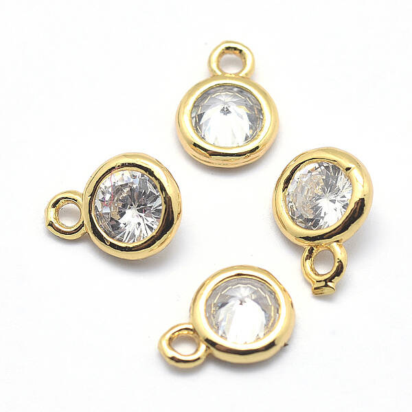 Brass Cubic Zirconia Charms