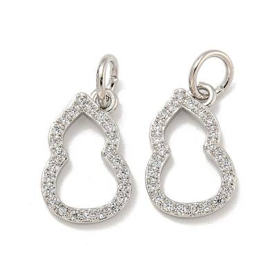 Brass Micro Pave Cubic Zirconia Pendants