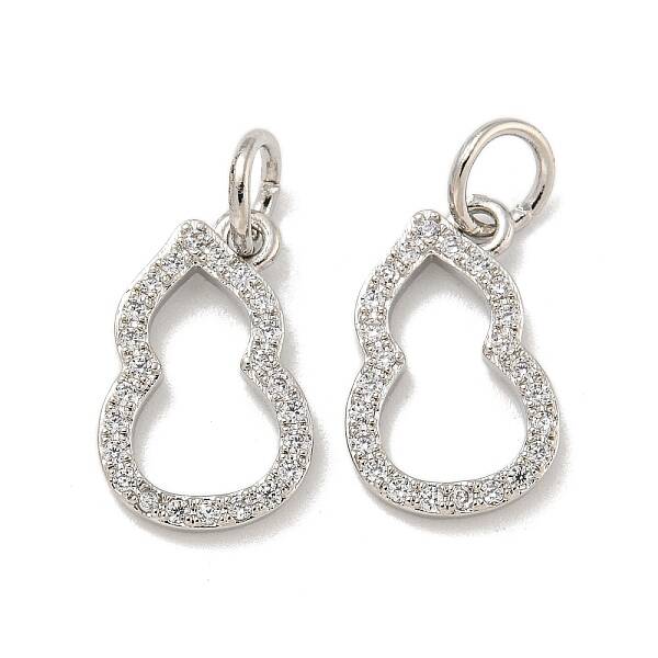 Brass Micro Pave Cubic Zirconia Pendants