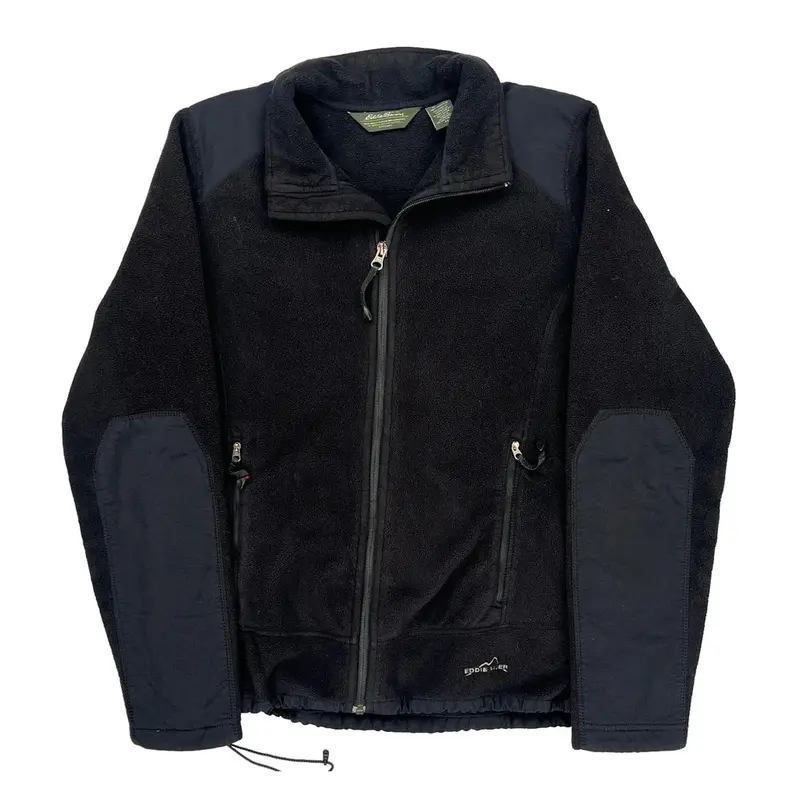 Eddie Bauer Fleece Jacket - Medium Black Polyester