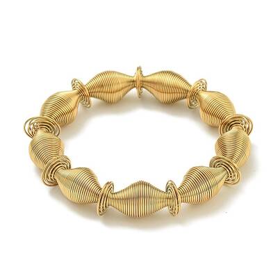 Ion Plating(IP) Adjustable 304 Stainless Steel Bicone Spring Wire Bracelets