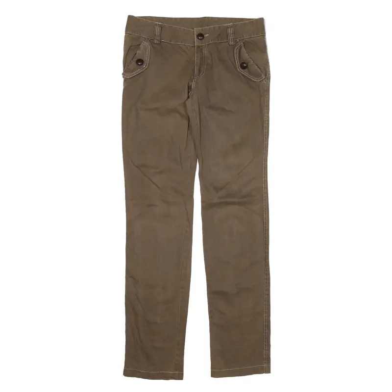 Trousers Brown Slim Straight Womens W30 L32
