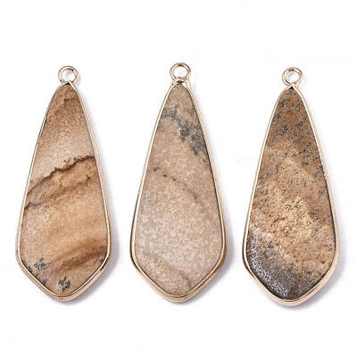 Natural Picasso Jasper Pendants