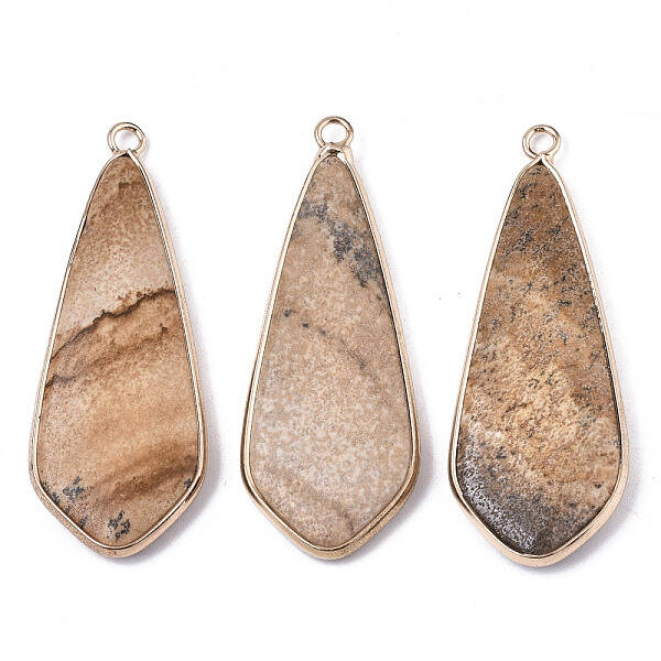 Natural Picasso Jasper Pendants