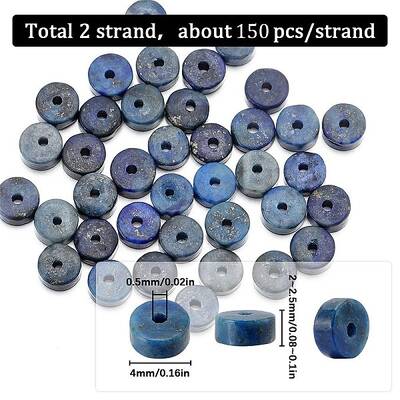 2 Strands Natural Lapis Lazuli Beads Strands
