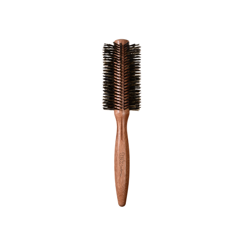 Tek - Round Brush in Mahogany Wood with Reinforced Boar Hair Bristles - 55mm