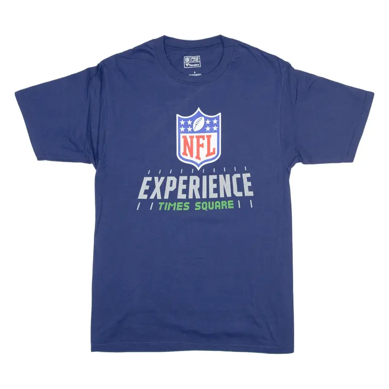 NFL Experience Time Square USA T-Shirt Blue Short Sleeve Mens S