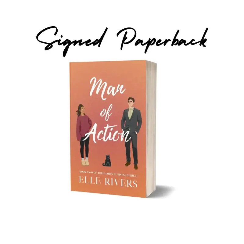 Man of Action by Elle Rivers, softcover romance book with the groveling and second chance romance tropes. Includes a reader's...