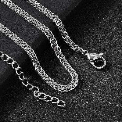3MM 304 Stainless Steel Wheat Chain Necklaces for Men