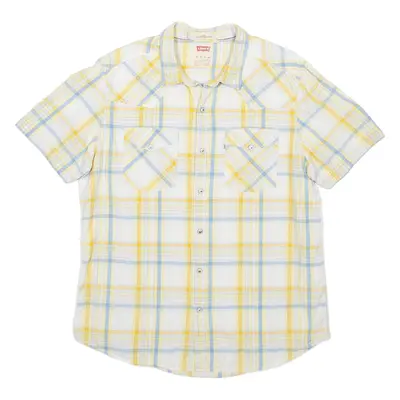 LEVI'S STRAUSS & CO Slim Fit Mens Shirt White Check XL