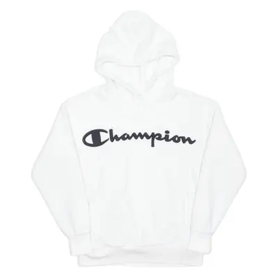 CHAMPION Womens White Hoodie Pullover XS