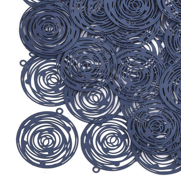 430 Stainless Steel Filigree Pendants