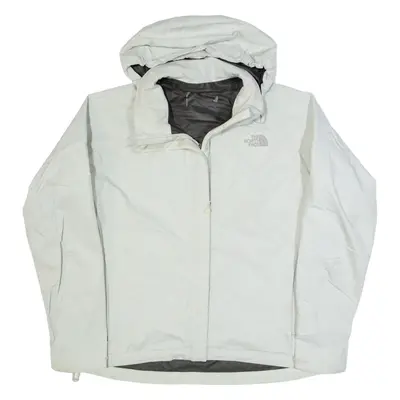 THE NORTH FACE Womens Rain Jacket Cream Hooded M