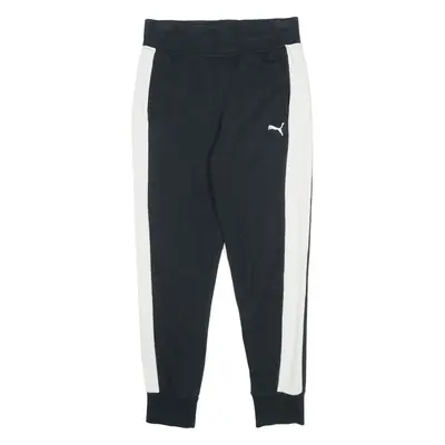 PUMA Womens Joggers Black Tapered UK 12 W30 L28