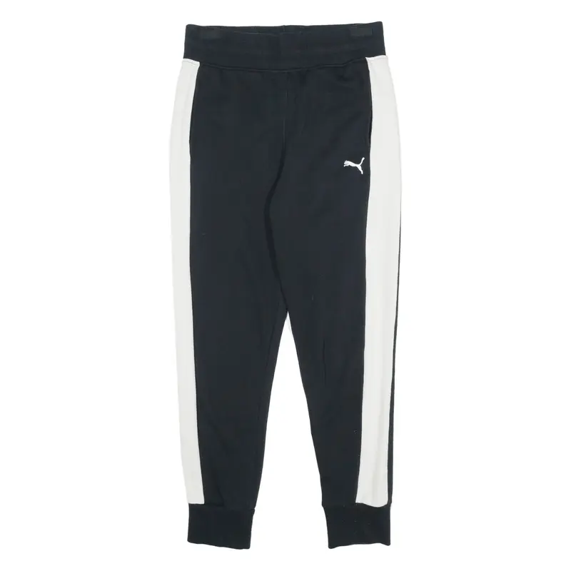 PUMA Womens Joggers Black Tapered UK 12 W30 L28