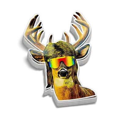 Buck Mullet Hard Hat Decal