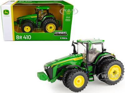 John Deere 8R 410 Tractor with Dual Wheels Green \
