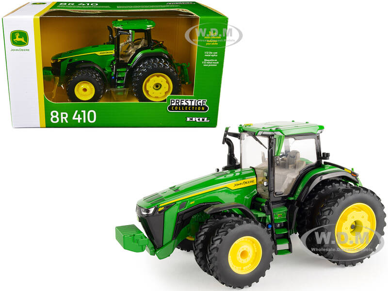 John Deere 8R 410 Tractor with Dual Wheels Green \